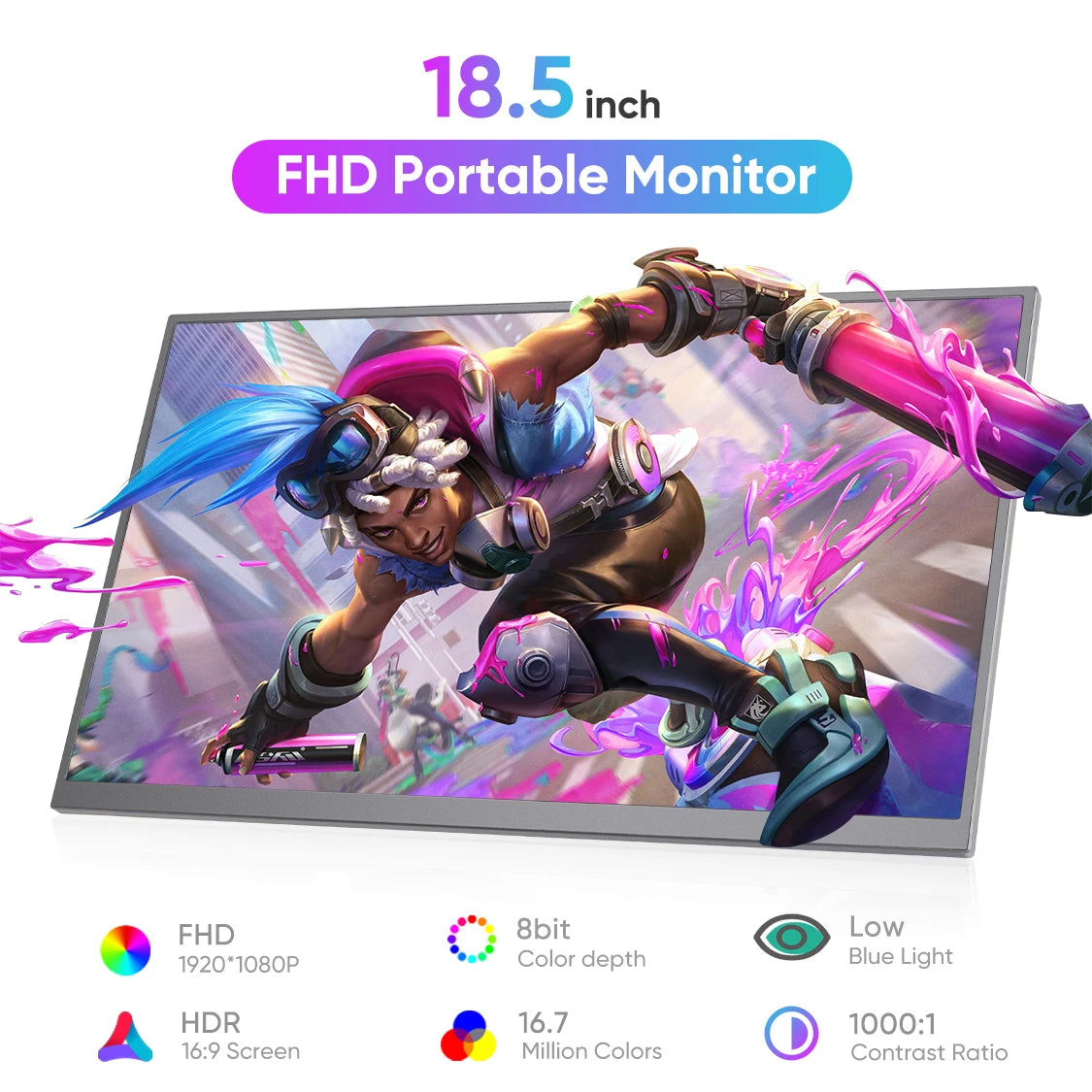 MotionSync 18.5" Portable Monitor Ultra-slim. Powerful. Built for work and play.