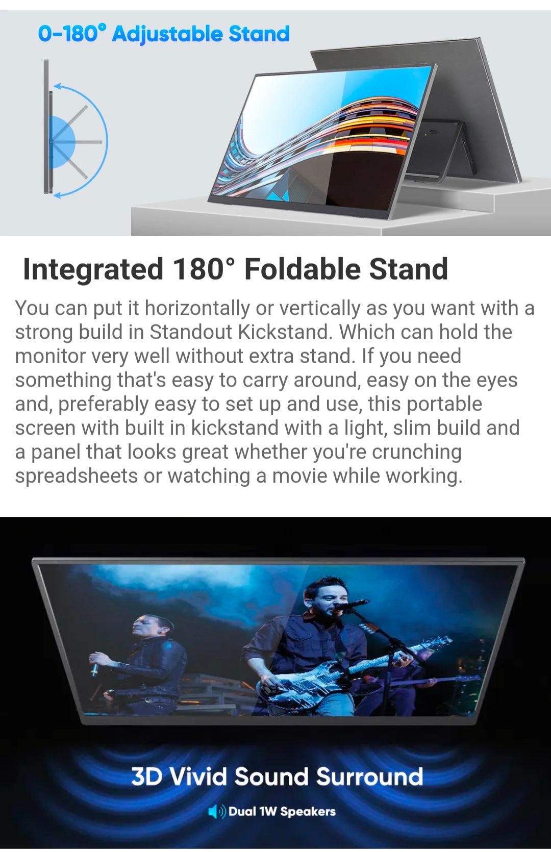 MotionSync 18.5" Portable Monitor Ultra-slim. Powerful. Built for work and play.