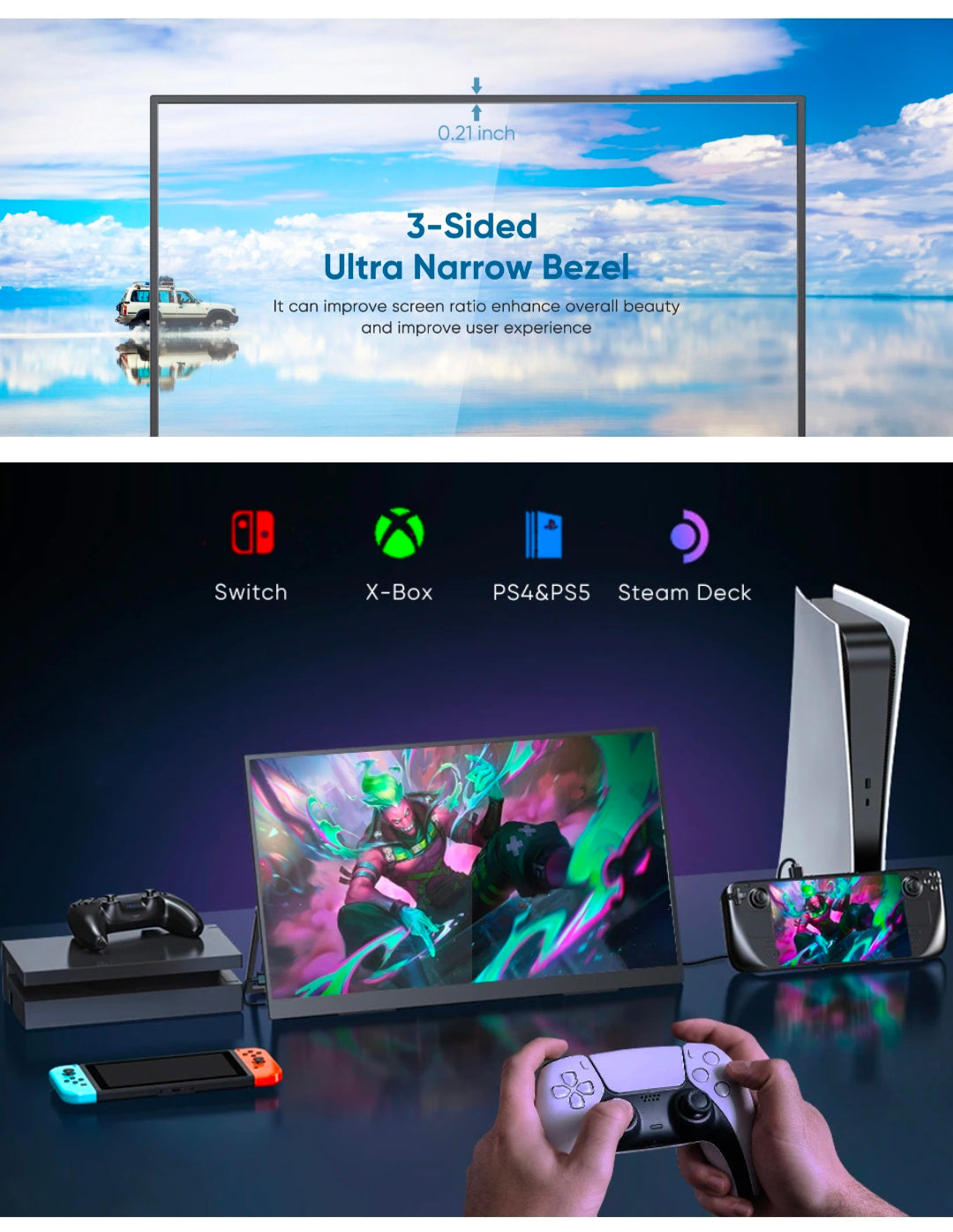 MotionSync 18.5" Portable Monitor Ultra-slim. Powerful. Built for work and play.