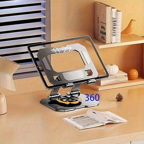 Tablet Holder Carbon Steel Stand with 360° Rotation Adjustable Stand For iPad Pro Air Mini Mobile Phone Desk Bracket 4-15 Inch