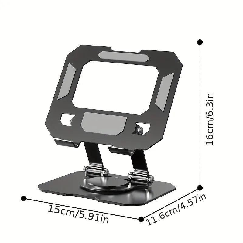 Tablet Holder Carbon Steel Stand with 360° Rotation Adjustable Stand For iPad Pro Air Mini Mobile Phone Desk Bracket 4-15 Inch